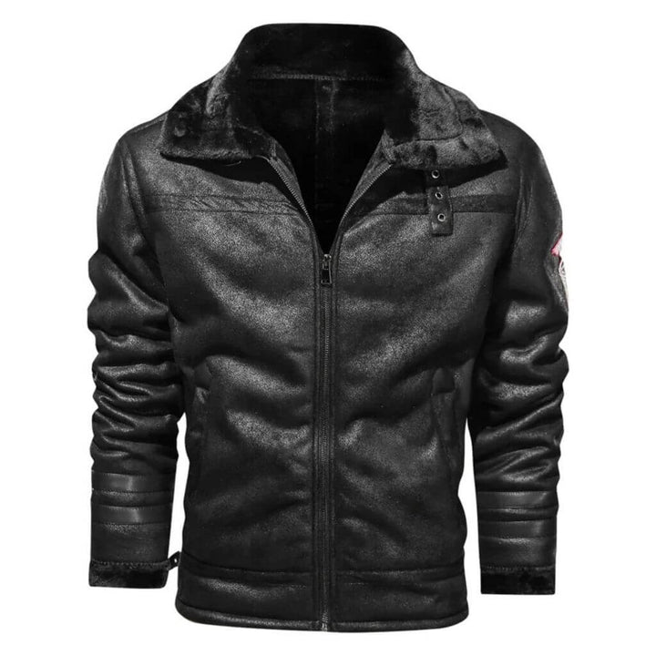 Jaqueta de Couro Legítimo Masculina Camargo Black 1