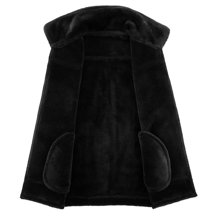 interior Jaqueta de Couro Legítimo Masculina Camargo Black
