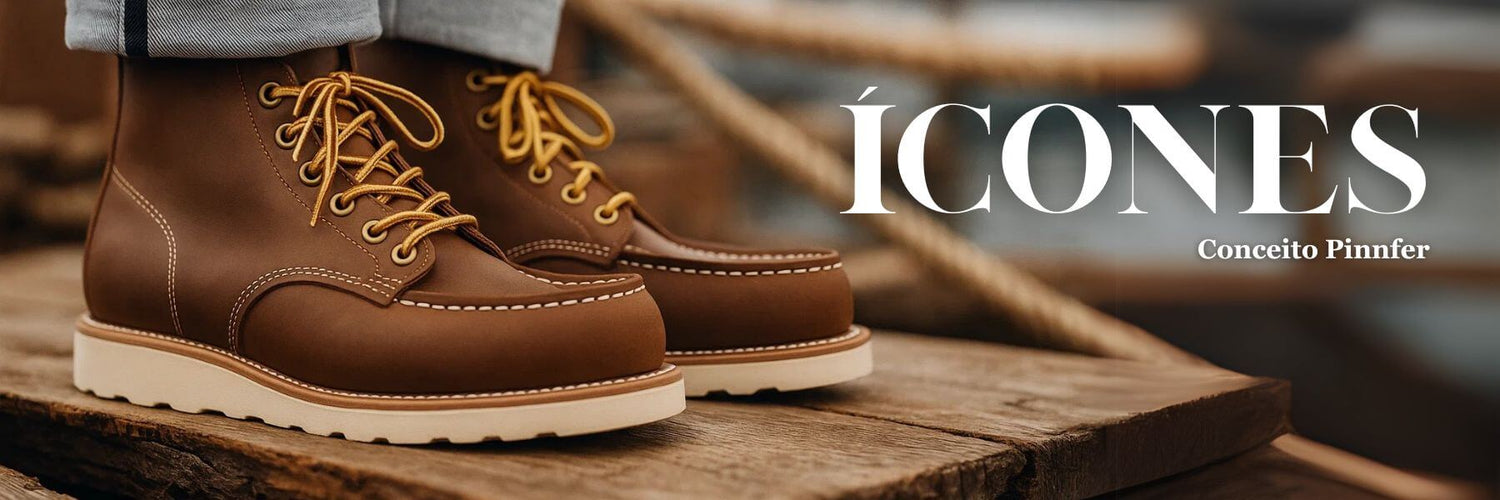 bota masculino em couro modelo vintage