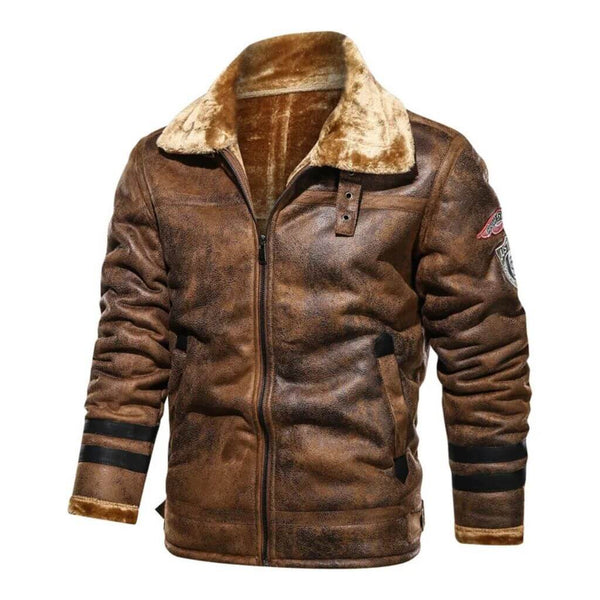Jaqueta de Couro Legítimo Masculina Camargo Brown