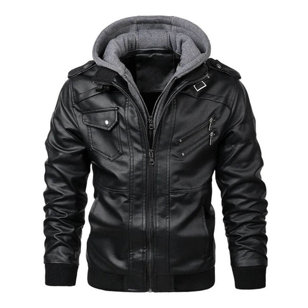Jaqueta de Couro Masculino Ferreira Black