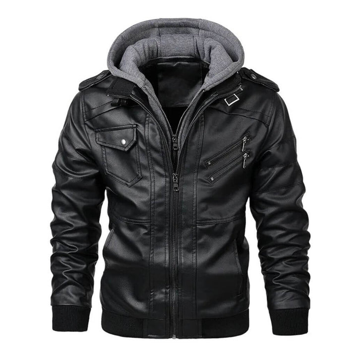 Jaqueta de Couro Masculino Ferreira Black