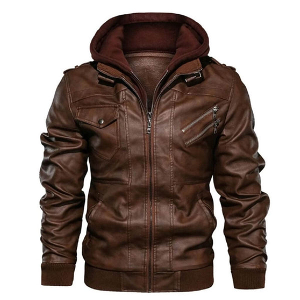 Jaqueta de Couro Masculino Ferreira Brown
