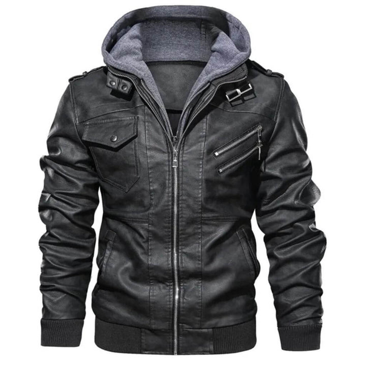 Jaqueta de Couro Masculino Ferreira Black