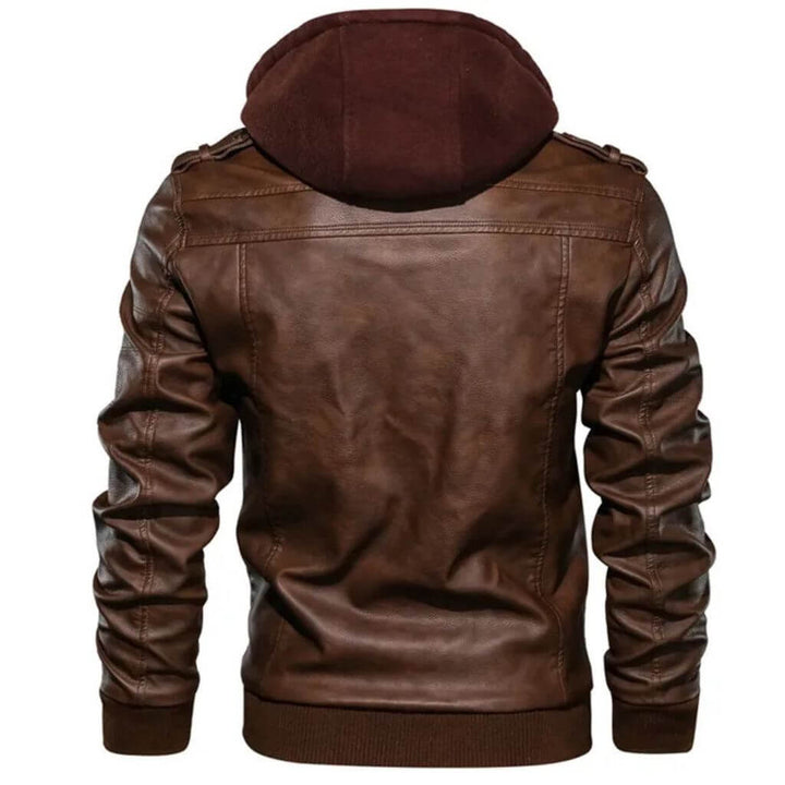 Jaqueta de Couro Masculino Ferreira Brown costa
