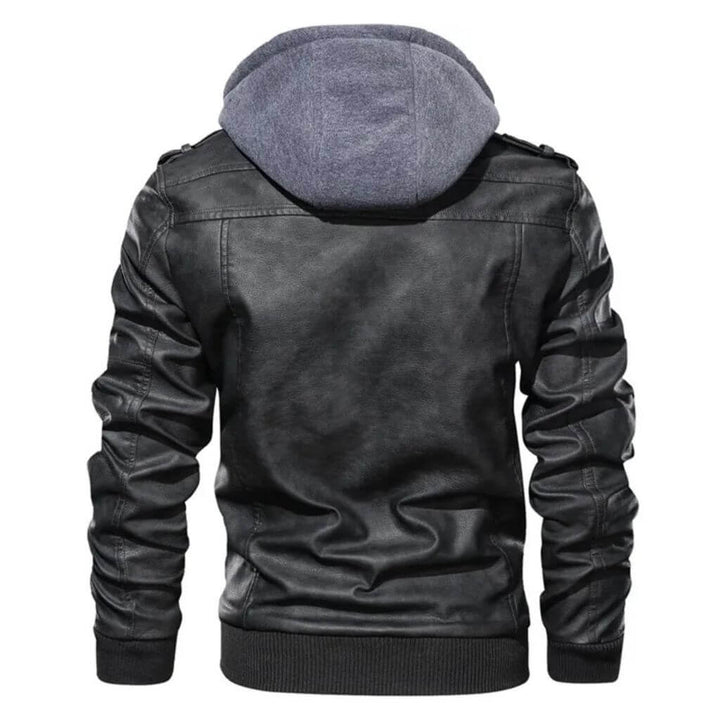 Jaqueta de Couro Masculino Ferreira Black costa